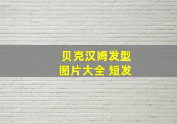 贝克汉姆发型图片大全 短发